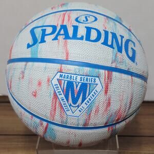 Spalding Marble Series Color Infused Red White & Blue Basketball